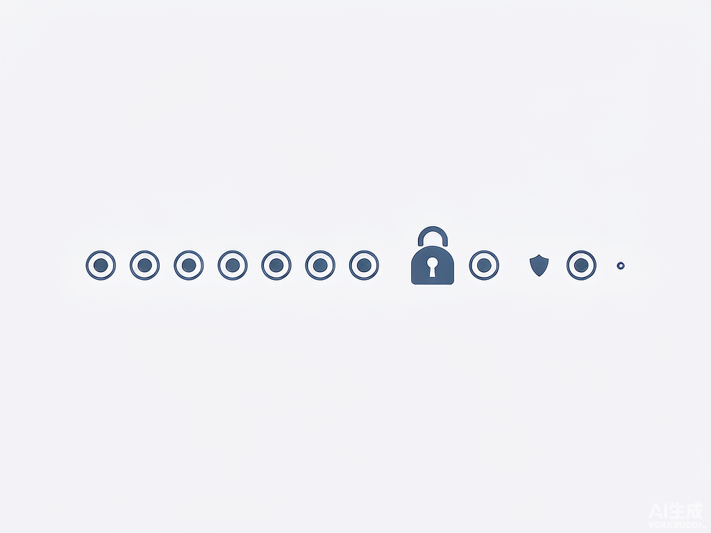 Illustration of a padlock, shield and password dots
