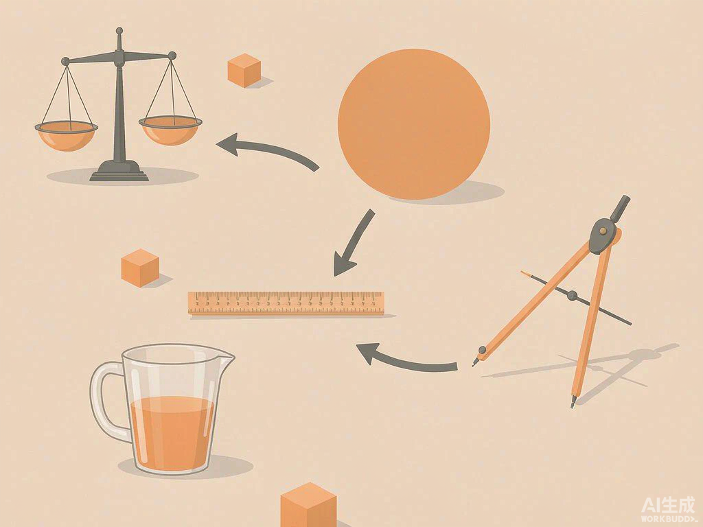 Illustration of rulers, measuring cups and conversion arrows